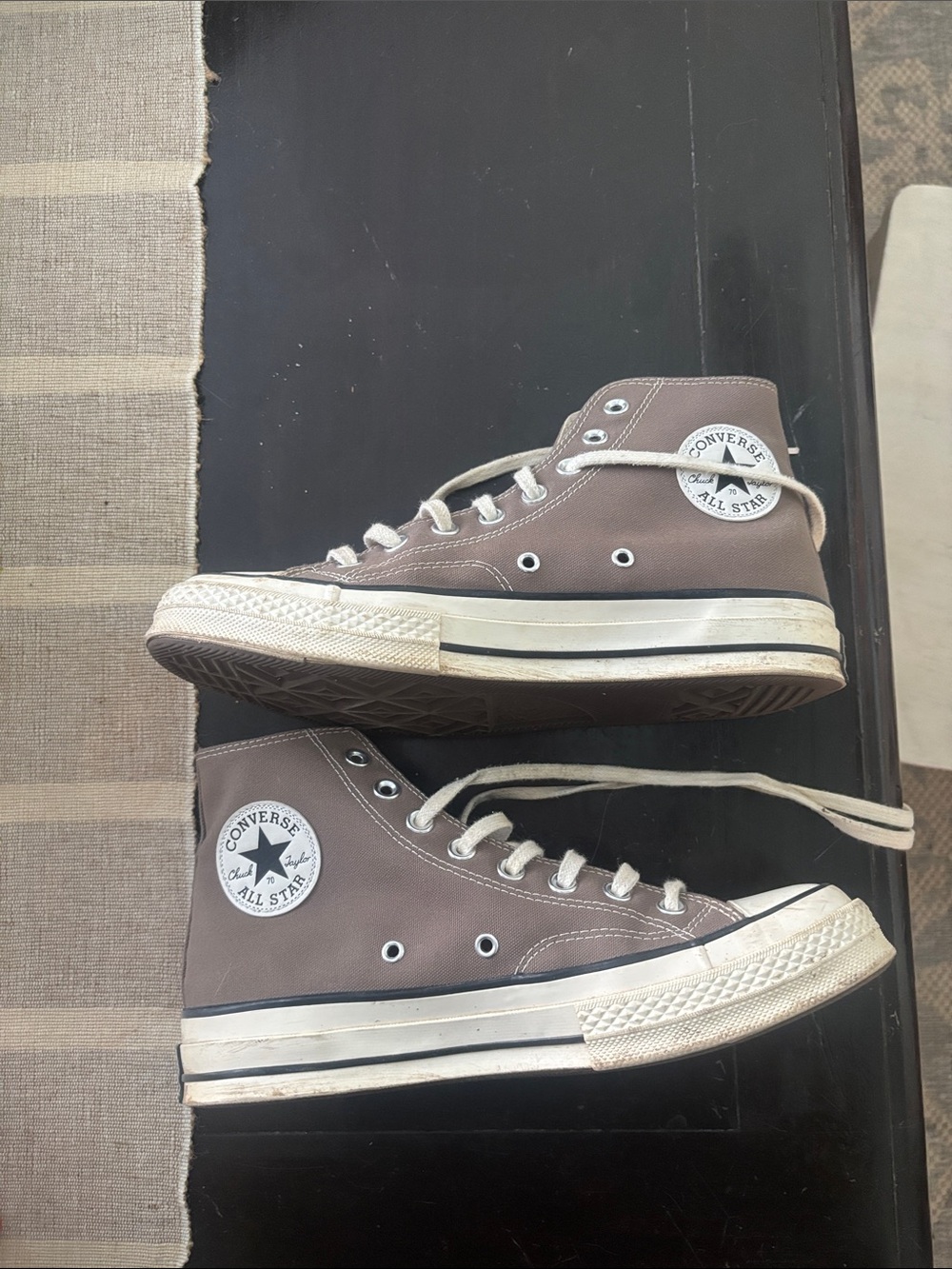 Converse High Top Sneakers in Taupe Brown